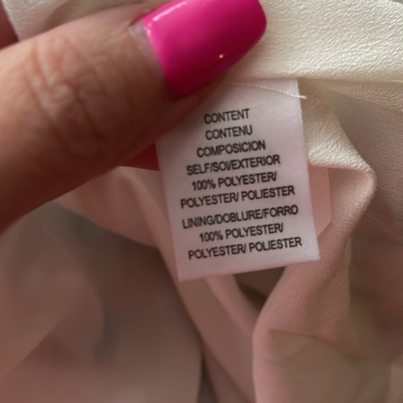 WAYF Loretta White Sequin Floral Print Long Sleeve Wrap Dress - Picture 11 of 11